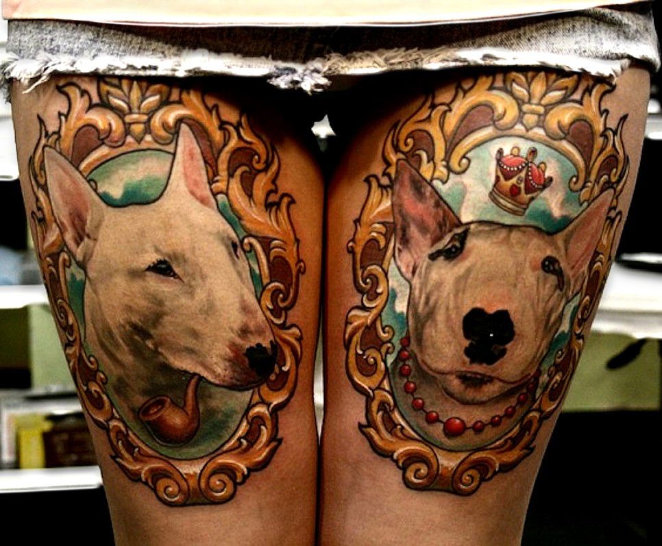 the 12 coolest english bull terrier tattoo designs