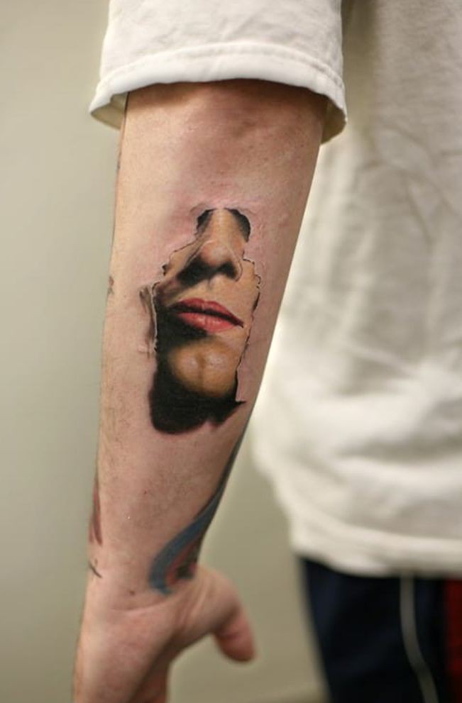 face mind blowing 3d tattoos tattoodo