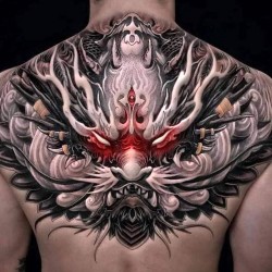 japan dragon tattoo on back