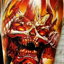 body art tattoos cover demon