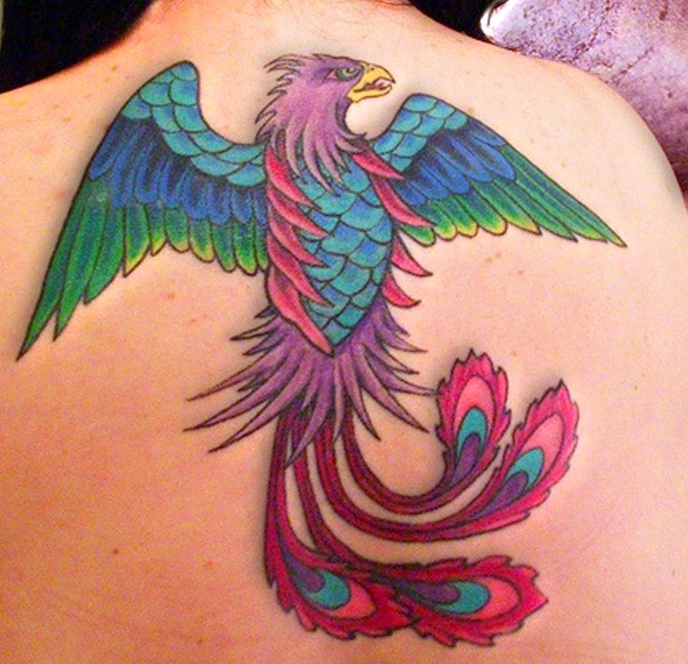 phoenix retro tattoo