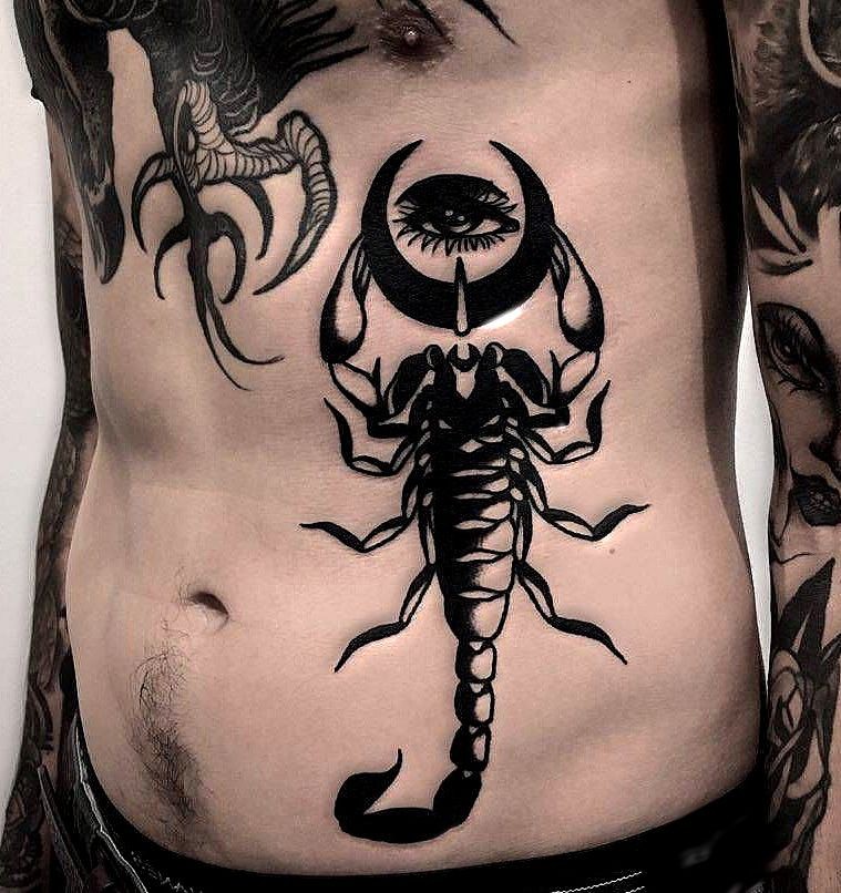 scorpion black tattoo
