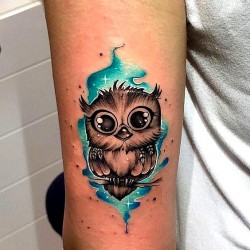 cute owl tattoo tattoo artist giulia del bianco
